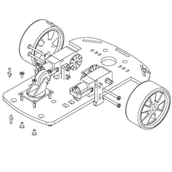 Шасси для трёхколесного робота — набор конструктор