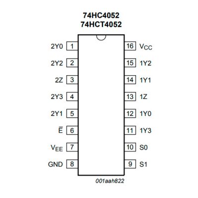 74HC4052 - купить в Москве четырехканальный мультиплексор с доставкой ...
