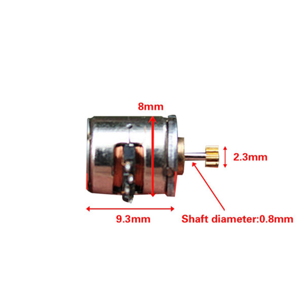 8 мм миниатюрный шаговый двигатель (2 фазы, 4 провода)
