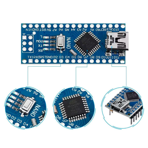 Arduino NANO V3 Mini-USB (ATmega 328P / CH340G)