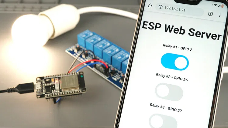 Веб сервер ESP32 для управления несколькими реле