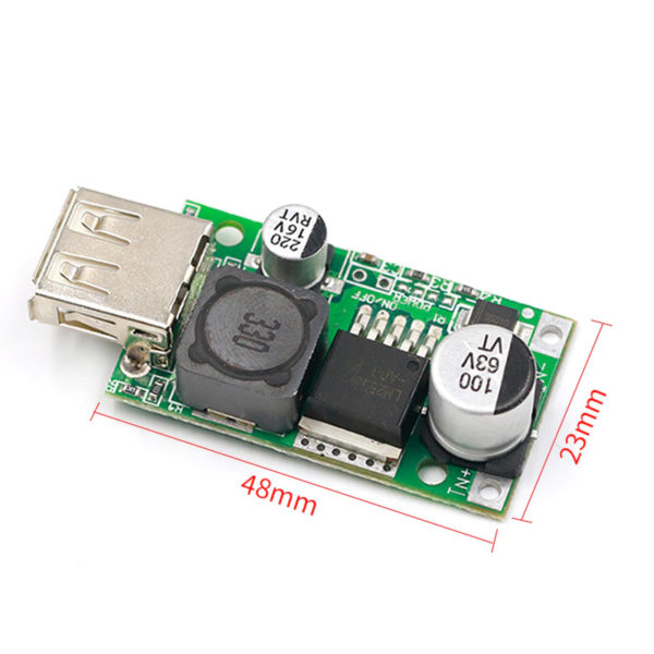 Зарядный модуль с интерфейсом USB на базе LM2596HV