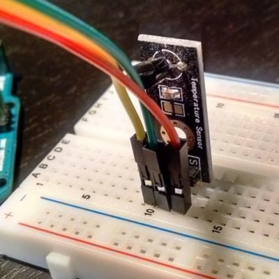 Подключения LM35DZ (датчика температуры) к Arduino