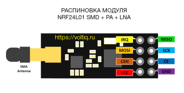 Nrf24l01 pa lna схема