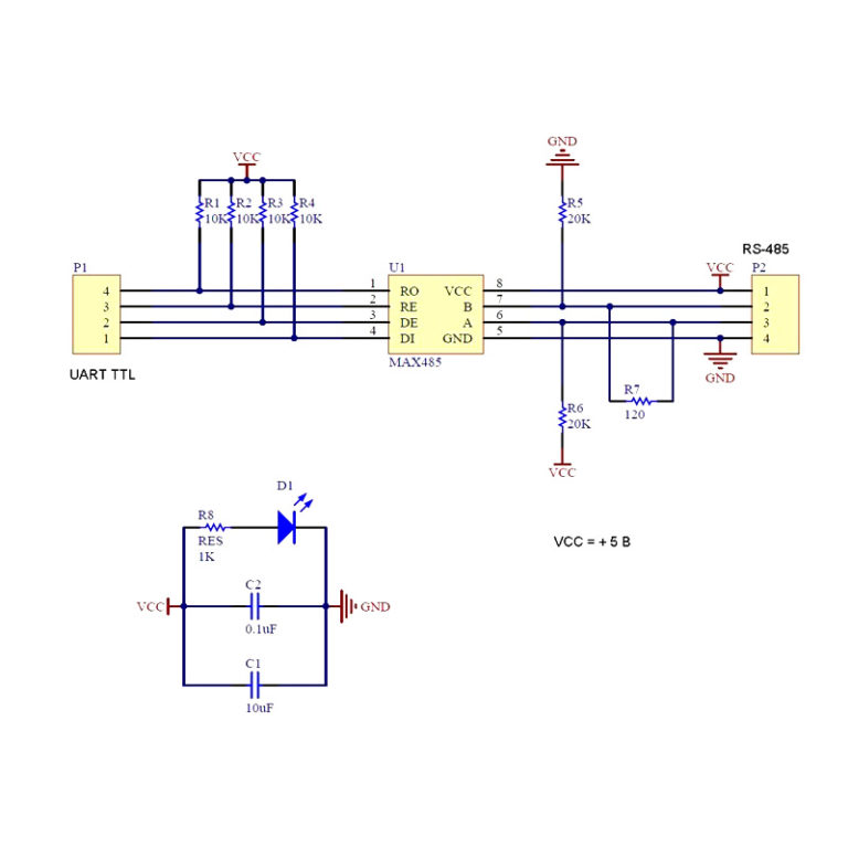 Max485 схема включения arduino