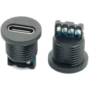 USB Type-C - монтажный врезной разъем под M11 (4 контакта, до 12В / 5А)