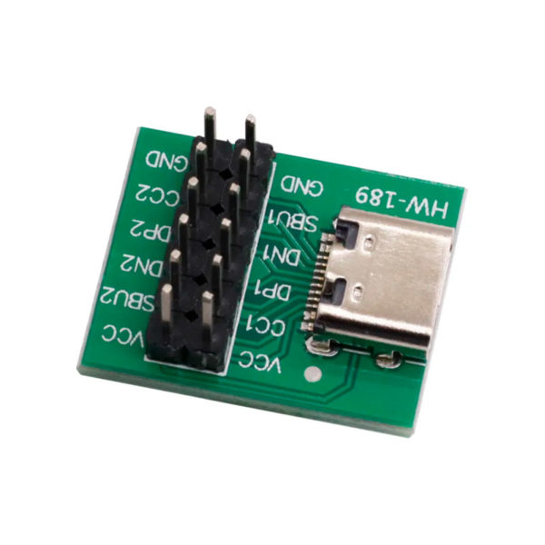 Переходник USB Type-C (мама) / DIP 2.54 мм (12 контактов)