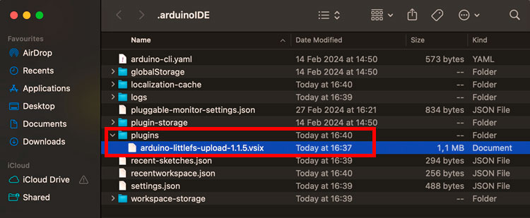 Arduino IDE 2: Установка загрузчика файловой системы LittleFS