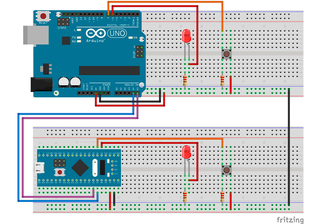 Интерфейс I2C между STM32 и Arduino: Пример подключения и обмена данными