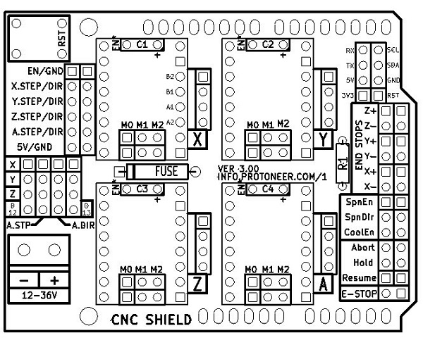 CNC Shield 3.0 (плата расширения к Arduino UNO)