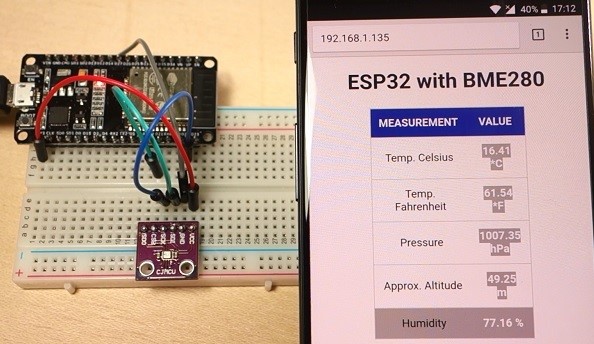 Погодная станция на базе ESP32 и датчика BME280