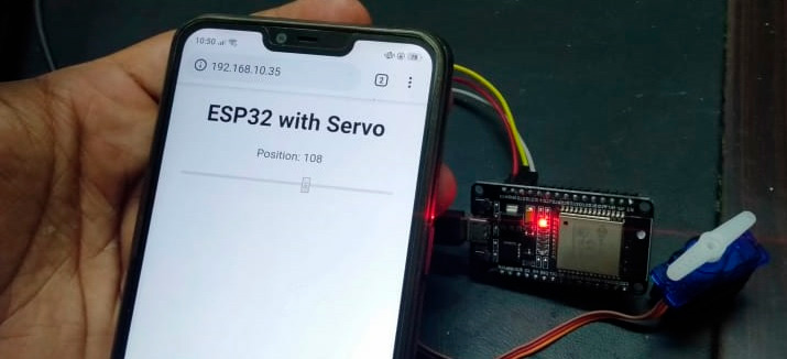Управление сервоприводом через веб-сервер на ESP32 в Arduino IDE