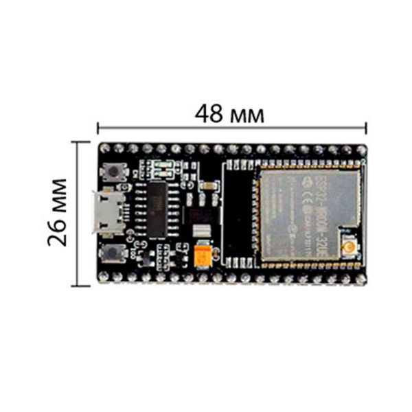 ESP32-WROOM-32UE (38 контактов) — отладочная плата (CH340С)