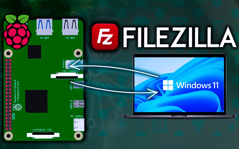 Обмен файлами между Raspberry PI 5 и PC — FileZilla FTP
