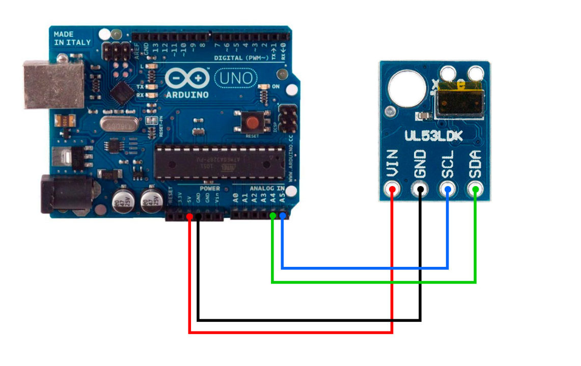 Дальномер GY-530 и Arduino UNO — Схема подключения и пример кода