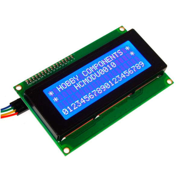 Символьный ЖК I2C дисплей LCD2004 20x4 (голубая подсветка)