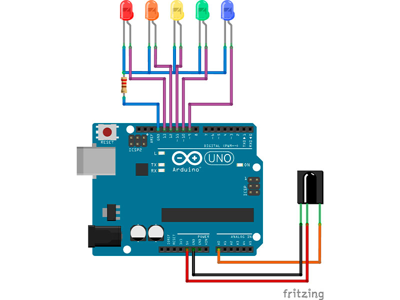 Подключение ИК приёмника с пультом к Arduino Uno