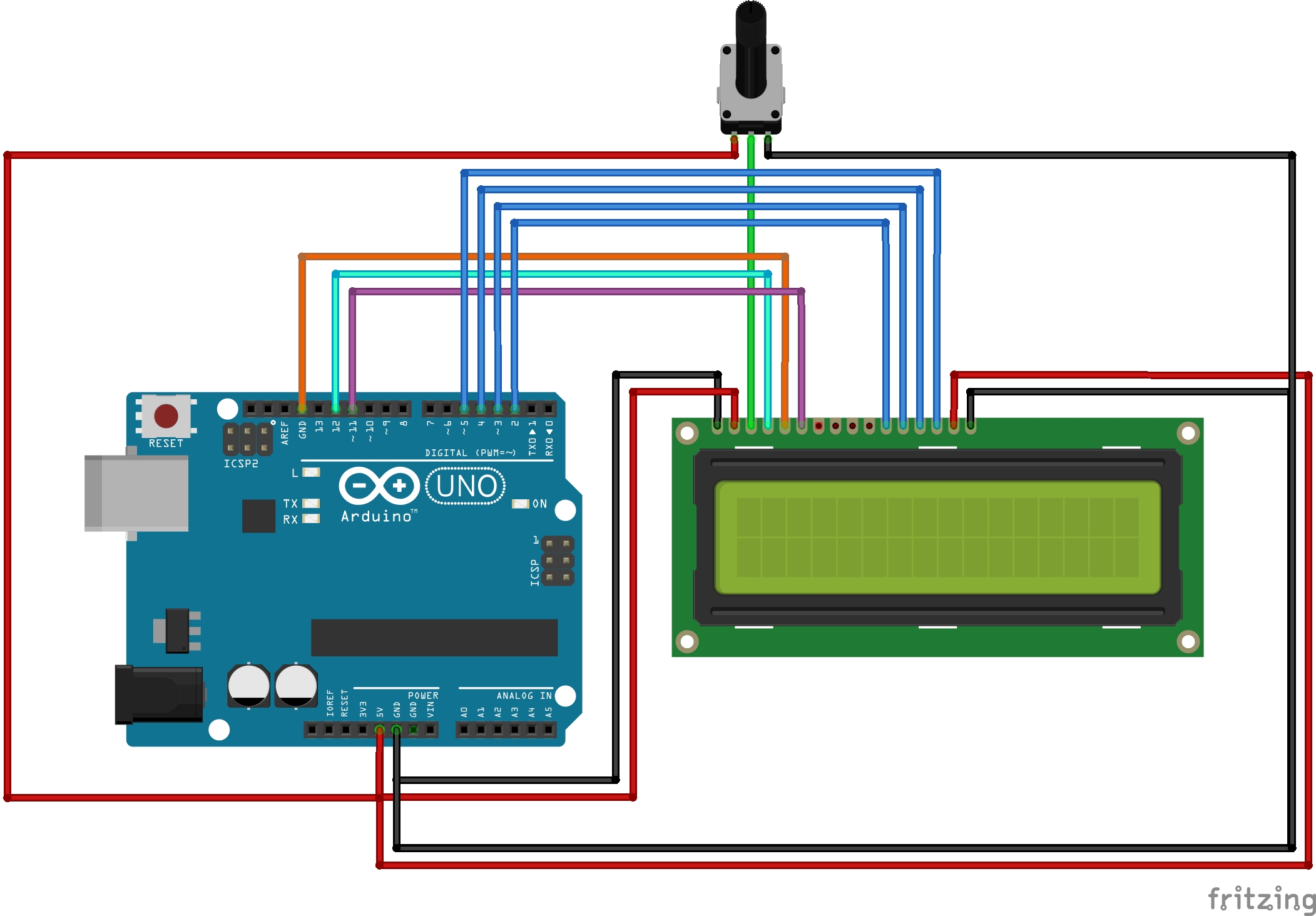 LCD 1602 и Arduino UNO — Схема подключения и пример кода