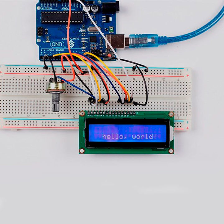 Lcd 1602 Подключение дисплея к Arduino Uno схема код и примеры блог 