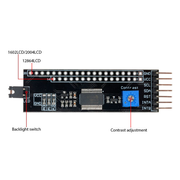 MCP23017 — Модуль-драйвер LCD 1602 / 2004 / 12684