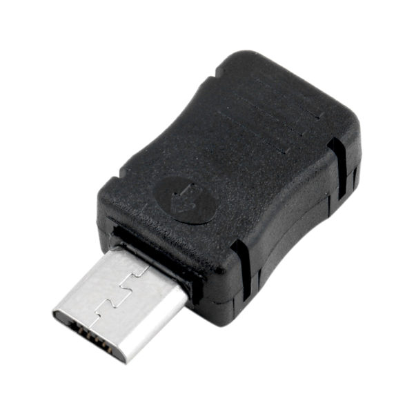 Micro USB разъем с пластиковым кожухом, 1 шт.