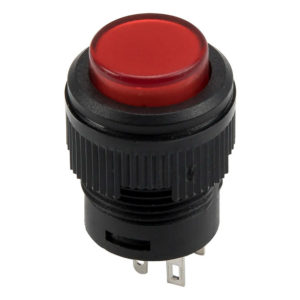 R16-503BD — Радиальная кнопка без фиксации с подсветкой (Красная)