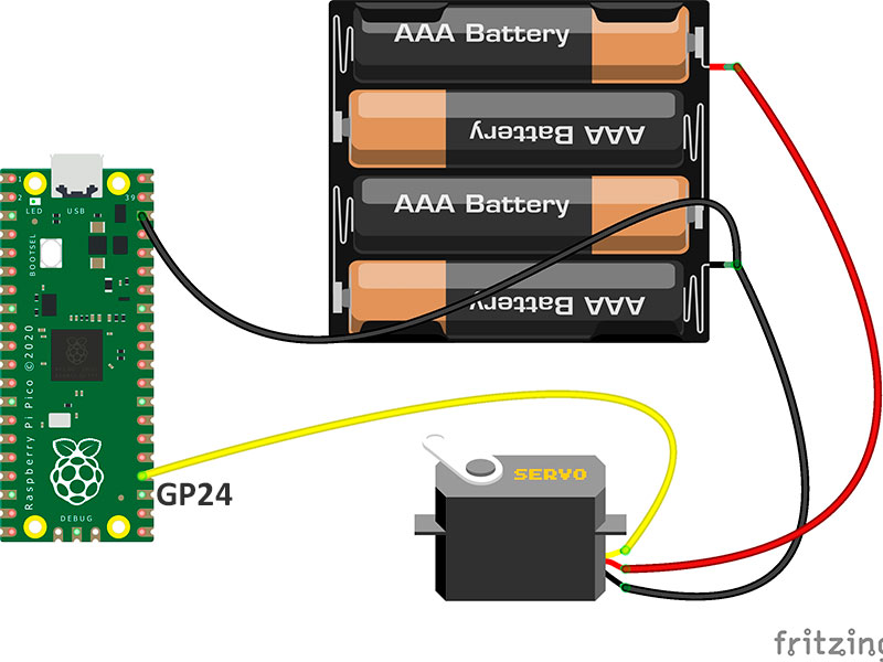 Подключение сервопривода к Raspberry Pi Pico (RP2040): Схема и пример кода