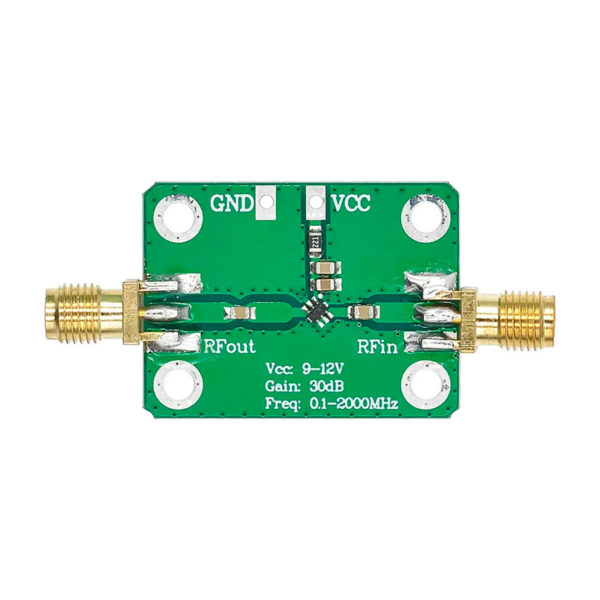 Широкополосный усилитель радиосигнала (30 дБ, 0.1-2000 МГц)