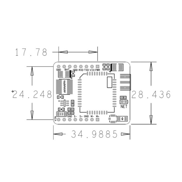 SIM7020E LTE NB-IoT M2M модуль с поддержкой Multi-Band B1/B3/B5/B8/B20/B28