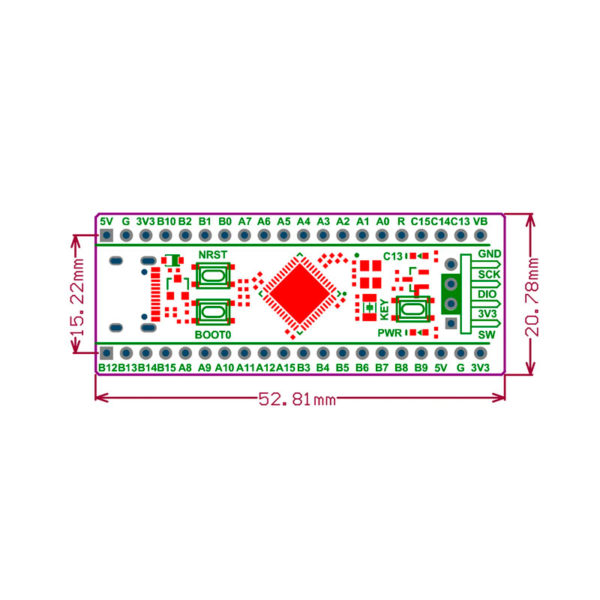 Отладочная плата на STM32U585CIU6 (160МГц, 2MB Flash, 784KB RAM)