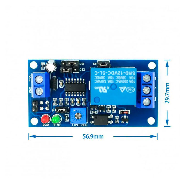 Модуль реле с задержкой выключения с таймером CD4541B Купить в Москве с ...