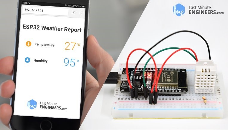 ESP32: Отображение показаний датчиков DHT11 и DHT22 на веб-сервере