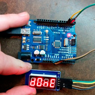 LED индикатор TM1637 и Arduino - схема подключения