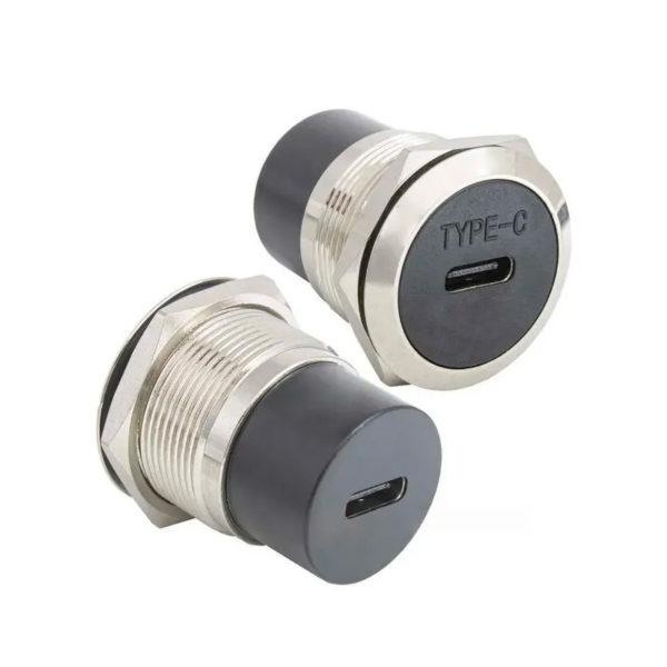 Монтажный врезной разъем Type-c мама-мама (USB 3.0)