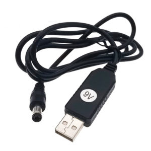 USB - 5.5×2.1мм Повышающий кабель-конвертер (5В - 9В/700мА) (1м)