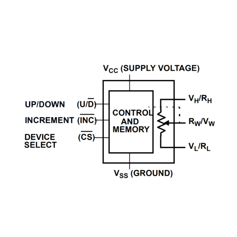 Схема электронного сопротивления. X9c103s цифровой потенциометр. X9c103s цифровой потенциометр управление. Цифровой потенциометр x9c103s Datasheet. Цифровой потенциометр с кнопочным управлением.