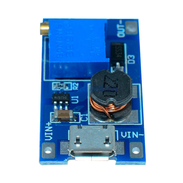 XY-016 - повышающий DC-DC преобразователь с Micro-USB (2-24В - 5-28В)